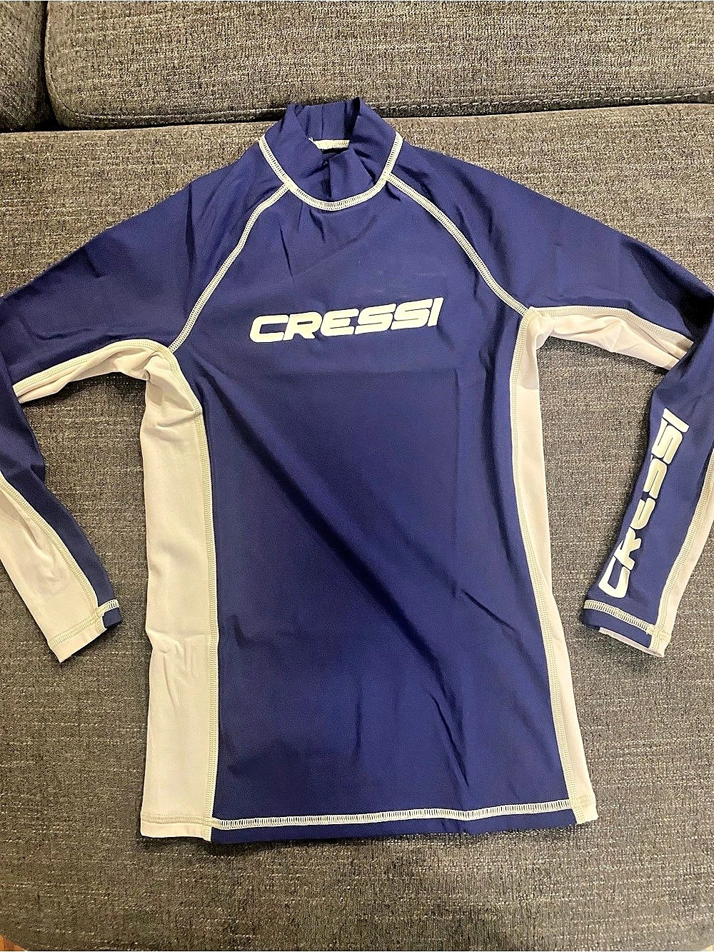 Cressi Long Sleeve Rash Guard Blue & White Medium